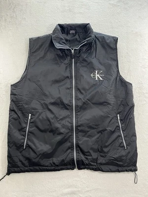 Chaleco Calvin Klein Hombre Negro Nylon Cremallera L/XL 3 Bolsillos Foto 1 de 4