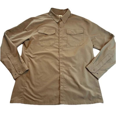 Camisa táctica 5.11 para hombre manga larga cierre a presión verde oliva talla grande Foto 1 de 4