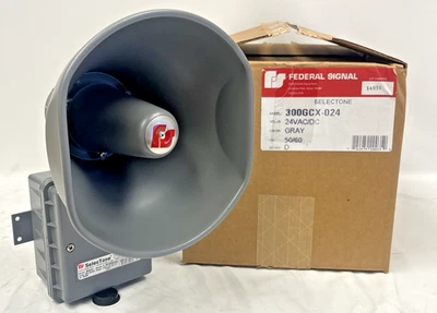 Altavoz Amplificado Industrial Federal Signal 300GCX-024, 24 VAC/VDC *NUEVO EN CAJA* Foto 1 de 4