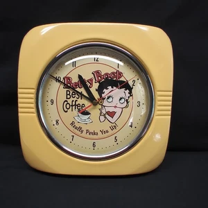 Vintage Betty Boop Kaffee Metall Wanduhr Nostalgie Retro Küche - Bild 1 von 8