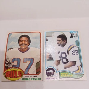 Ahmad Rashad 1976 Topps #383 y 1982 #397 - Imagen 1 de 2