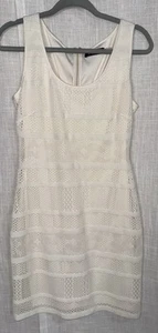 Guess Größe 6 Creme Ärmellos U-Ausschnitt Spitze Häkel Boho Kleid Strand - Bild 1 von 6