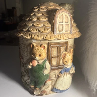 RARE VINTAGE TAKAHASHI JAPAN CERAMIC STORYBOOK COOKIE JAR - Image 1 of 4