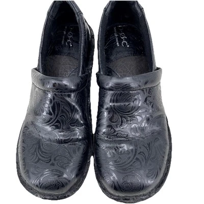 Zuecos negros BOC Born Concept para mujer talla 8M zapatos peggy florales en relieve cachemira Foto 1 de 4