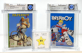 Paperboy 1-2 Set Nintendo NES New 1988 Factory Sealed WATA Graded TOP POP