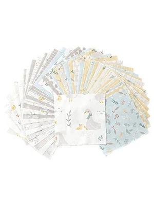 LITTLE DUCKLINGS 5" Square Charm Pk Quilt Fabric by Moda (42 Pc)