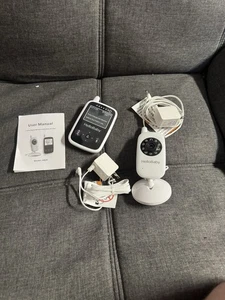 HelloBaby HB24TX White Baby Monitor and Camera with Cords Tested and Works - Picture 1 of 5