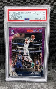 2019 Hoops Premium Stock JA MORANT Purple Disco Prizm Rookie RC PSA 10 Gem Mint - Bild 1 von 2