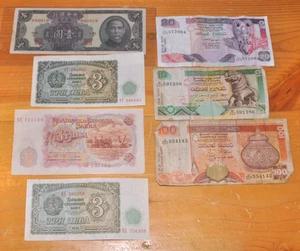 Collection of banknotes - China P441 Canton silver dollar - Bulgaria - Sri Lanka - Picture 1 of 2