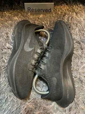 Nike Air Zoom Pegasus 37 Running Shoes Triple Black BQ9646-005 Mens Size 6 Used - Image 1 of 4