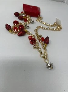 Holiday Lane Red Jingle Bell Long Necklace - Picture 1 of 6