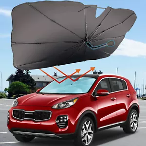 Universal Retractable Car Windshield Sunshade Umbrella UV Heat Sun Window Cover - Foto 1 di 7