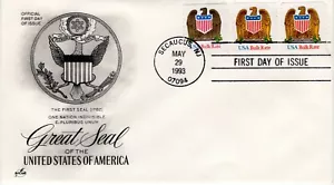 USPS FDC #2603, #2907 1993 10c Eagle and Shield Coil Stamps Artcraft ST2093 - Picture 1 of 2