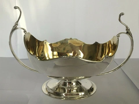 Victorian Sterling Silver Double-Handled Two-Lipped Gravy Boat Cover
