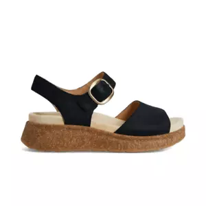Dansko Women's Bianca Adjustable Sandal - Black Burnished Suede NWB - Picture 1 of 8