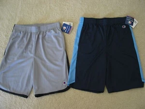 Lot of 2 Champion boys youth size XL active shorts activewear Gray & Navy NWT - Picture 1 of 9