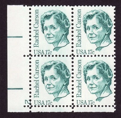 Scott #1857 Rachel Carson Plate Block of 4 Stamps - MNH P#2 LL - Image 1 of 2