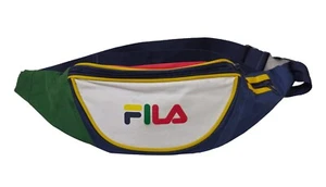 FILA Cross Body Bag Men's Multicolor Waist Bag Size M 2 Zipped Pockets Polyester - Picture 1 of 5