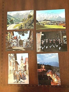 VINTAGE~LOT OF 6~AUSTRIA POSTCARDS~POSTED/UNPOSTED~Lot AUS #A - Picture 1 of 2