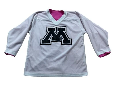 Universidad de Minnesota Reversible Blanco/Rosa YS/YM Suéter Camisa Pear Sox Foto 1 de 4