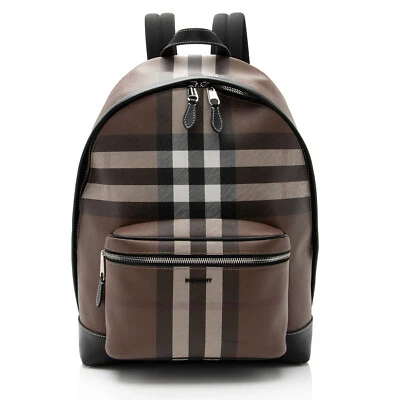Mochila Burberry E-Canvas House Check Jett Foto 1 de 4