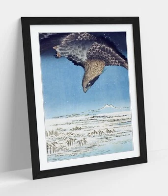 UTAGAWA HIROSHIGE, SUSAKI AND JUMANTSUBO PLAIN -FRAMED ART POSTER PRINT 4 SIZES - Image 1 of 4