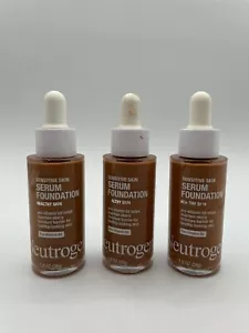 3x Imperfect Neutrogena Sensitive Skin Serum Foundation Deep 01 - Picture 1 of 4