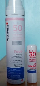 Ultrasun SPF 50 Face Mist 75ml & Lip Protection & Care SPF 30 - Picture 1 of 6