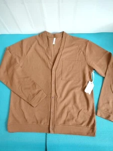Stylus Herren Strickjacke Button Down Pullover Braun Camel - Gr. L Neu - Bild 1 von 8