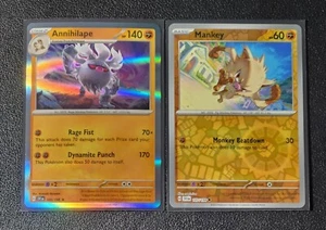 holo Annihilape 109/198 & reverse holo Mankey 107/198 Scarlet & Violet NM - Picture 1 of 1