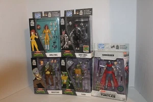 BST AXN TMNT 5 Figure Lot: RockSteady, Shredder, April, Slash, Casey*New - Picture 1 of 5