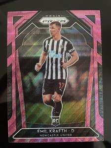 Emil Krafth Pink Panini Prizm Rookie Card - Newscastle United