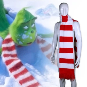 2018 New The Grinch Scarf Winter Grinch Christams Scarf Handmade Scarf Fashion - Picture 1 of 10