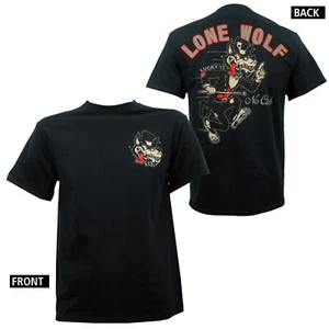 Authentic LUCKY 13 No Club Top Hat Lone Wolf Rockabilly T-Shirt S-4XL NEU - Bild 1 von 4