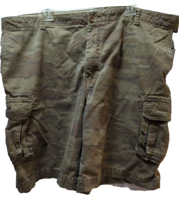 Izod Camo Hombre Marrón Carga Pantalones Cortos Talla 44 Algodón Foto 1 de 4