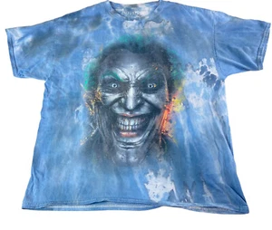 DC COMICS THE JOKER Injustice Gods Among Us T-Shirt Größe XL Batman Krawatte blau gefärbt - Bild 1 von 5