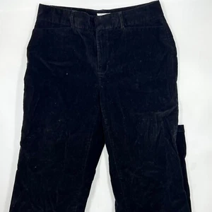 Dockers Womens Ideal Fit Corduroy Slacks Size 6 Black Cotton Stretch Bootcut - Picture 1 of 9