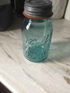 Kugel Einmachglas Perfect Mason, #4 Vintage blau mit Deckel - Bild 1 von 6