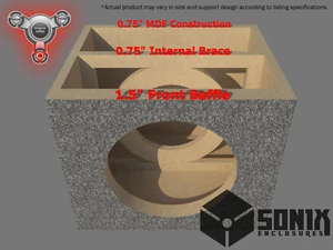 STAGE 2 - SEALED SUBWOOFER MDF ENCLOSURE FOR JL AUDIO 13W6V2 SUB BOX - Picture 1 of 7