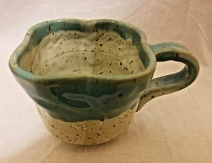 Mars Stoneware Handmade Pottery Blue Light Gray Color Speckled Coffee Mug Cup - Picture 1 of 4