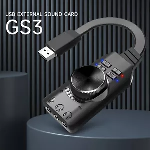 GS3 USB External Sound Card Virtual 7.1 Channel Adapter Plug for PC Laptop PS5 - Picture 1 of 14