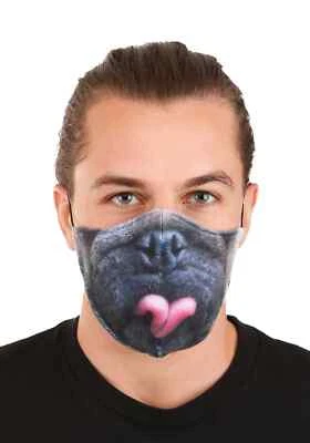 Adult Pug Sublimated Face Mask - Image 1 of 3