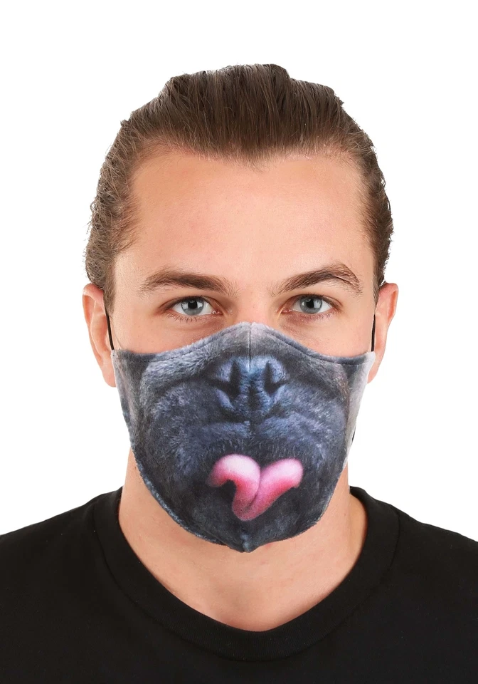 Adult Pug Sublimated Face Mask - Image 1 of 3