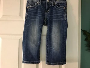 GIRLS MISS ME Jeans JK5181P2 CAPRI Pants Size Girls 8 - Picture 1 of 3