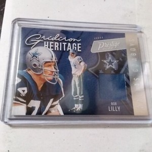 BOB LILLY 2020 PRESTIGE GRIDIRON HERITAGE COWBOYS HOFER WORN JERSEY PATCH RELIC!