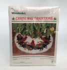 WonderArt #4591 Christmas Traditions Cardinal 33” Latch Hook Tree Skirt Holiday 