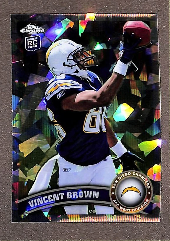 2011 Topps Chrome Crystal Atomic Refractor #42 Vincent Brown RC /139 - Image 1 of 3