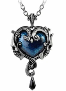 Affaire du Coeur Pendant Necklace, Skulls, Gothic Heart Delphic, Alchemy England - Picture 1 of 3