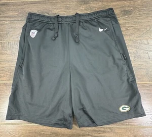 Nike Green Bay Packers Shorts Mens Medium Gray NFL Training Team Issued McKay - Picture 1 of 10