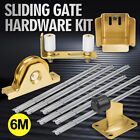 LockMaster Sliding Gate Hardware Kit Track Wheels Stopper Roller Guide Opener